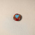 Madhubani handpainted pine wood fridge magnet 19