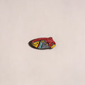 Madhubani handpainted wooden fridge magnet 19 - handcrafted