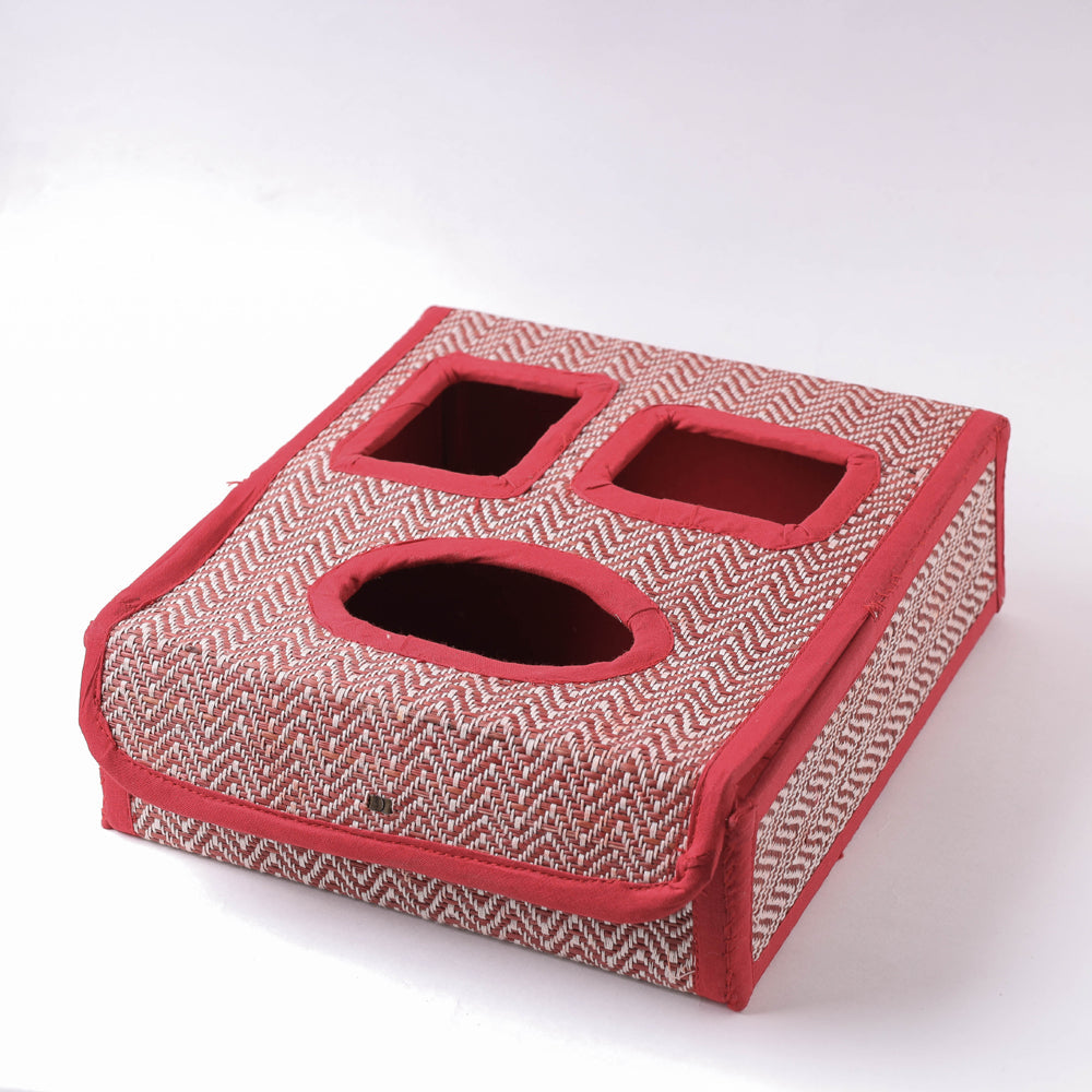 Red Madur Grass Door Tissue Box of Midnapore 