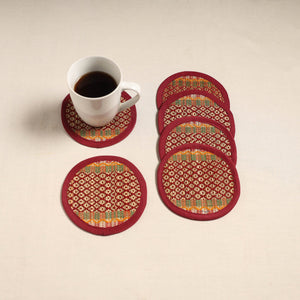 Madur grass round coaster of midnapore (set 6) 07