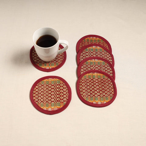 Madur grass round coaster of midnapore (set 6) 07