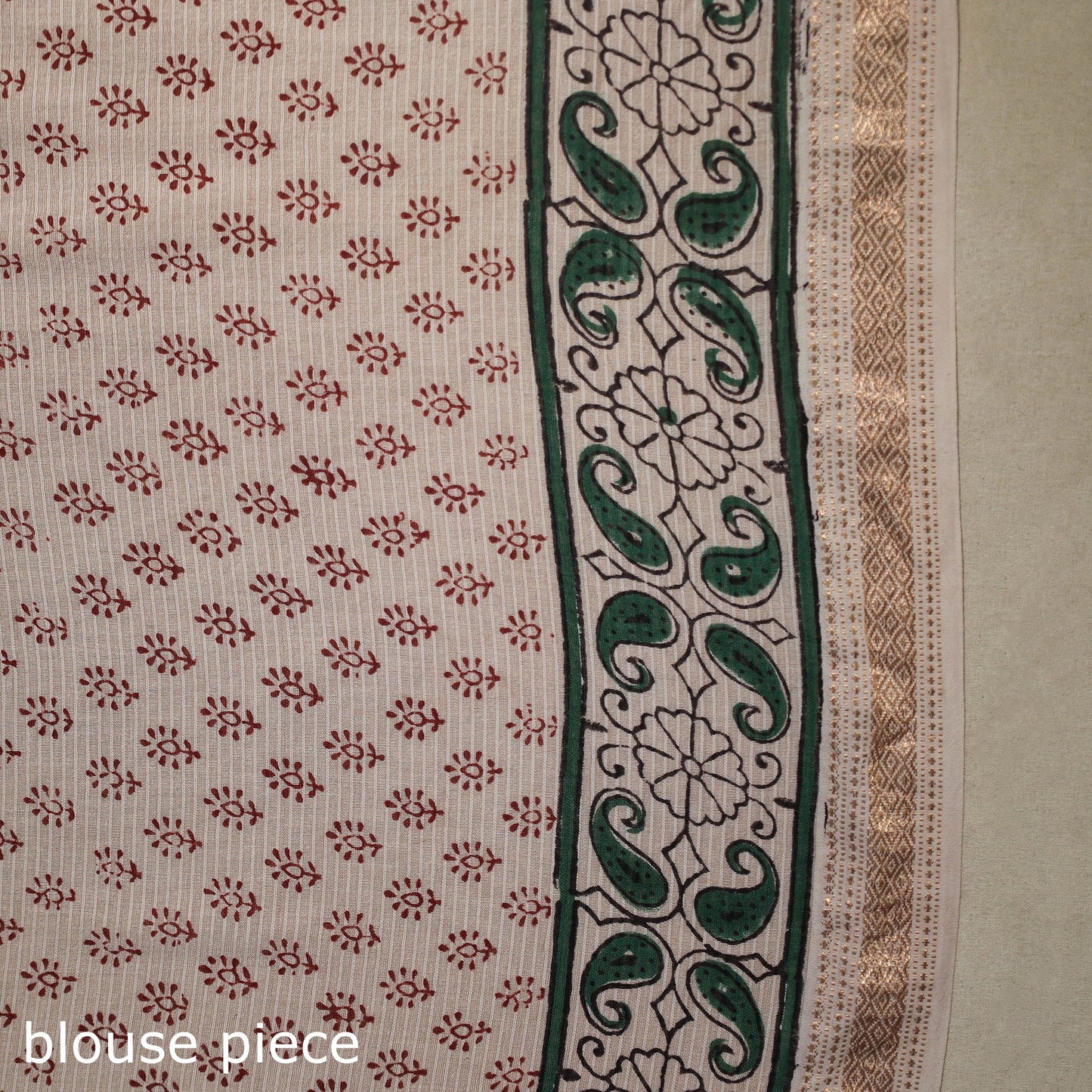 Red - handloom maheshwari silk bagh saree 02 - handcrafted