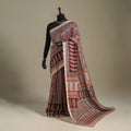 Red - handloom maheshwari silk bagh saree 04 - handcrafted