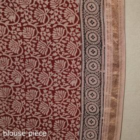 Red - handloom maheshwari silk bagh saree 04 - handcrafted