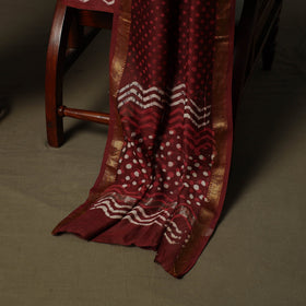 Maheshwari silk hand block bagru print 3pc unstitched dress