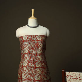 Maheshwari silk hand block bagru print 3pc unstitched dress