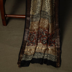 Maheshwari silk hand block bagru print 3pc unstitched dress
