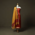 Maheshwari silk handloom zari buti 2pc unstitched dress