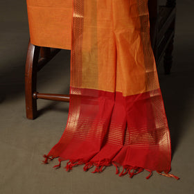 Mangalagiri cotton 3pc unstitched dress material with zari