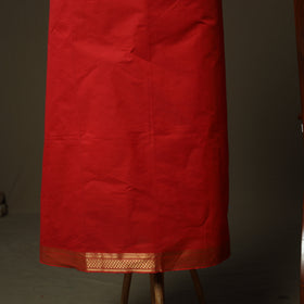 Mangalagiri cotton 3pc unstitched dress material with zari