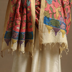 Mangalagiri Cotton Handpainted Pen Kalamkari Dupatta