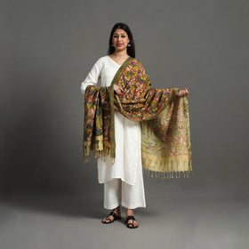 Red - mangalagiri cotton handpainted pen work kalamkari