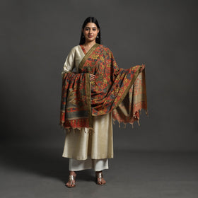 Red - mangalagiri cotton handpainted pen work kalamkari