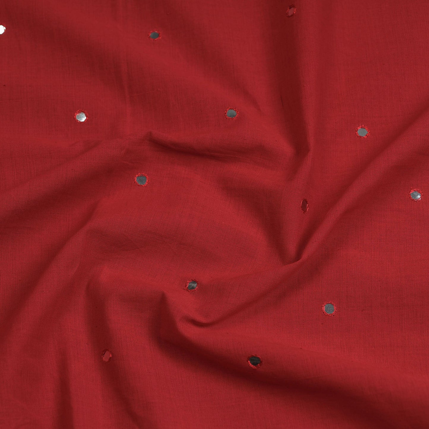 Buy Red Mangalagiri Cotton Sequin Work Kurta Material