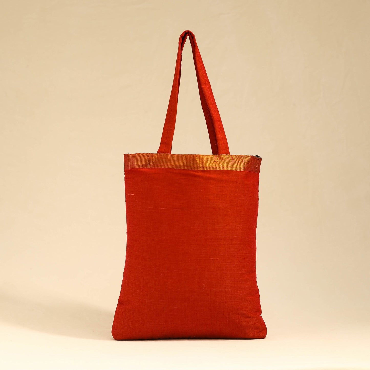 Red Mangalagiri Handloom Cotton Tote Bag Online