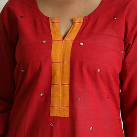 Buy iTokri Casuals - Mangalagiri Pure Handloom Cotton Embroidered Long Kurta Online at iTokri.com