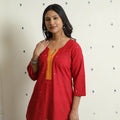 Buy iTokri Casuals - Mangalagiri Pure Handloom Cotton Embroidered Long Kurta Online at iTokri.com