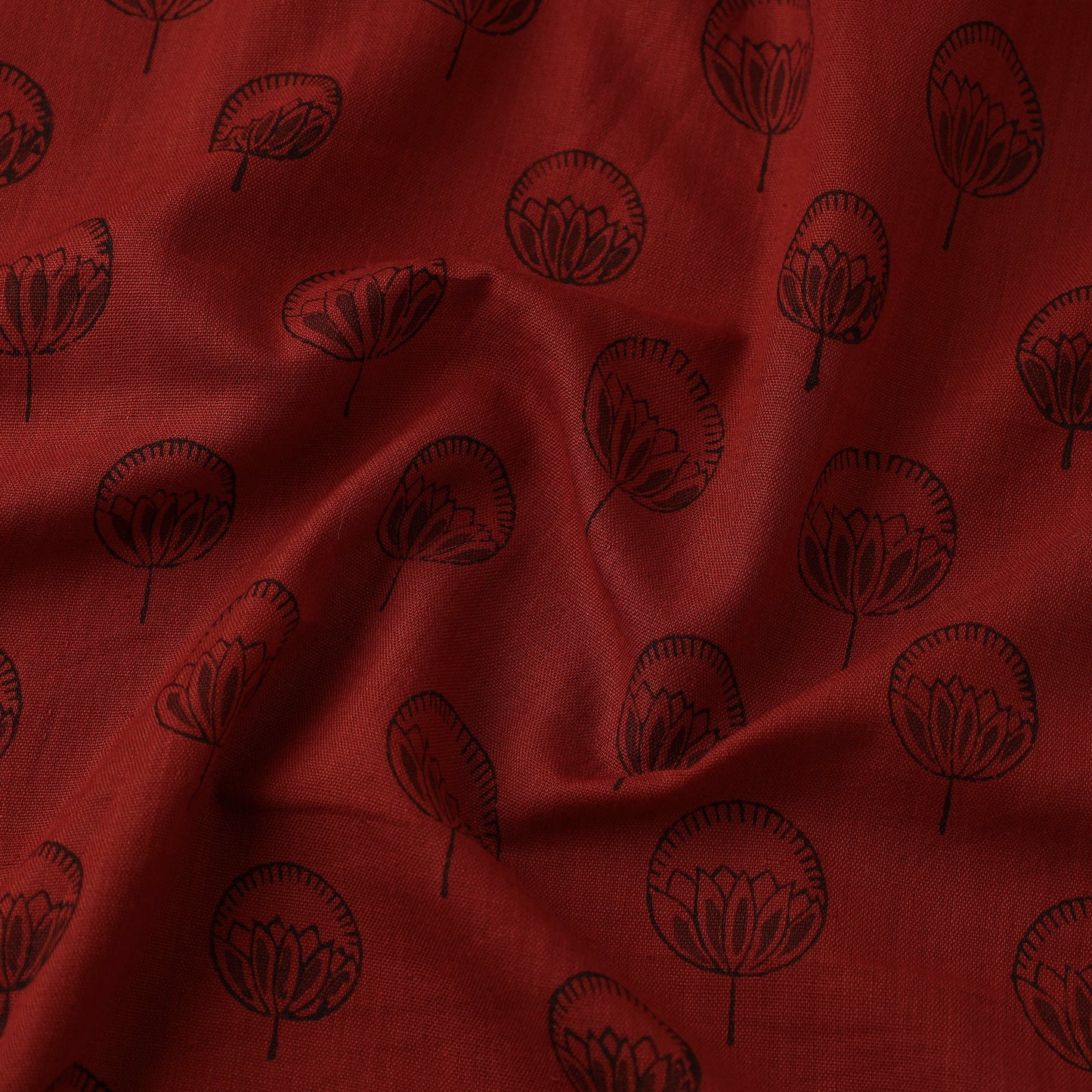  Mangalgiri Block Printed Handwoven Cotton Fabric 