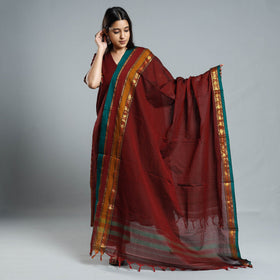 Red - maroon dharwad cotton kurta with palazzo & dupatta