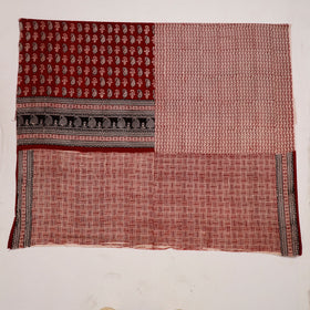 Maroon Natural Dyed Cotton Bagh Print Kurta Material