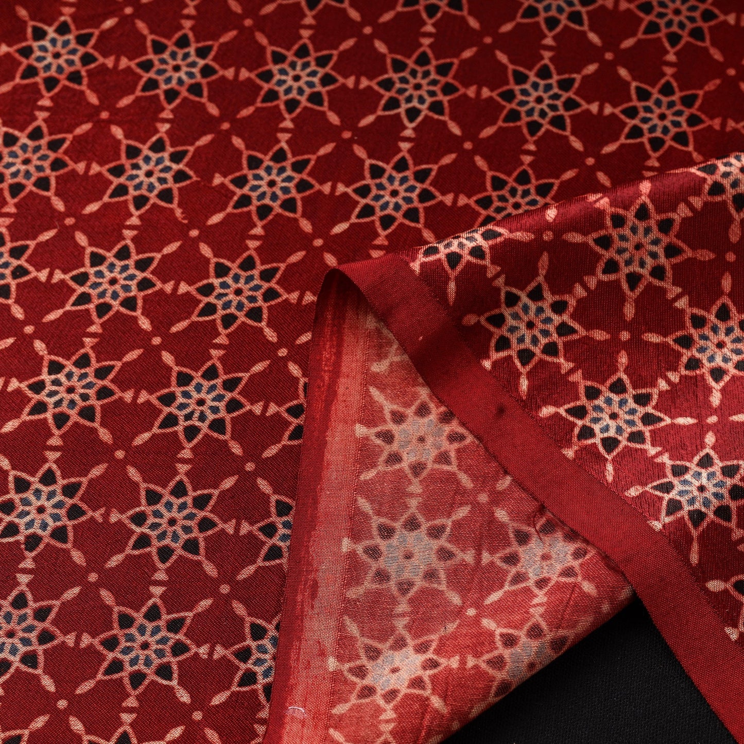 Mashru silk natural dyed fabric 11 - handcrafted