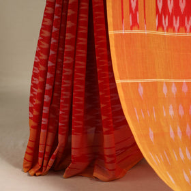 Red - mercerised cotton handloom pochampally ikat saree 12