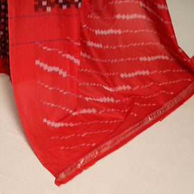 Red - mercerised cotton handloom pochampally ikat saree 35