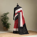Red - mercerised cotton handloom pochampally ikat saree 56