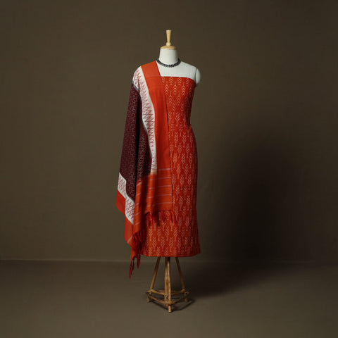 Handloom mercerised cotton pochampally ikat 2pc unstitched