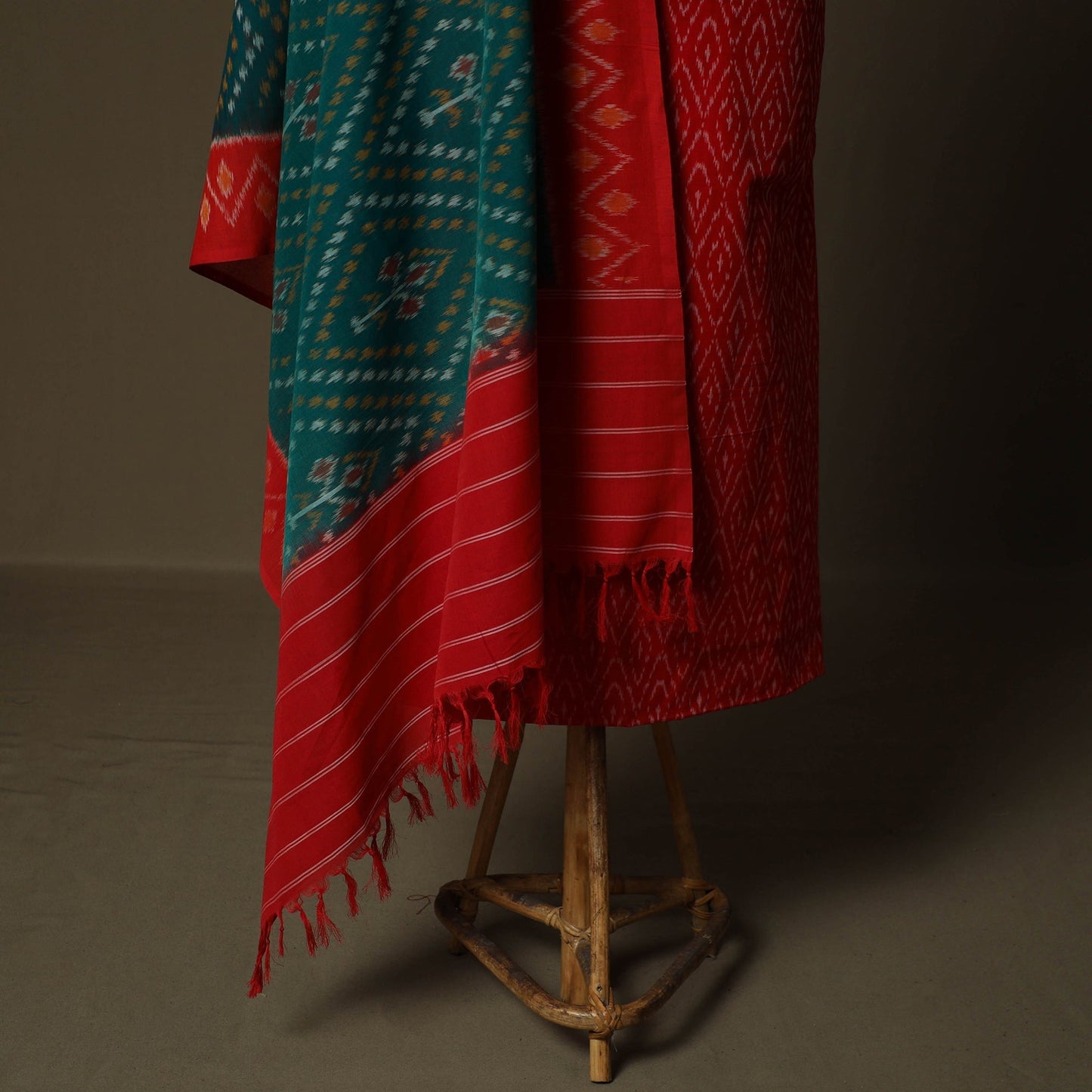 Handloom mercerised cotton pochampally ikat 2pc unstitched