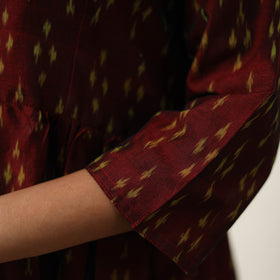 Buy Mercerized Cotton Flared Pochampally Ikat Dress