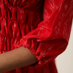 Buy Mercerized Cotton Flared Pochampally Ikat Dress