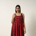 Buy Mercerized Cotton Flared Pochampally Ikat Dress