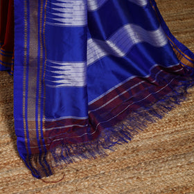 Red - mercerized cotton ilkal saree with border 07