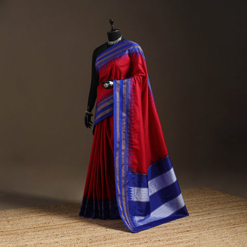 Mercerized cotton ilkal saree with rudraksha border 19