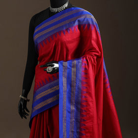 Mercerized cotton ilkal saree with rudraksha border 19