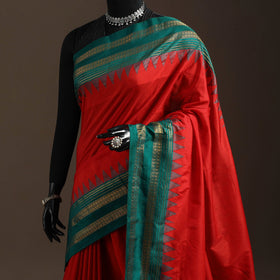 Mercerized cotton ilkal saree with rudraksha border 20