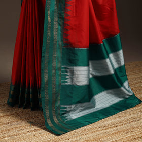 Mercerized cotton ilkal saree with rudraksha border 20