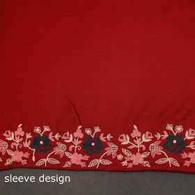 Merino wool hand embroidery 3pc unstitched dress material