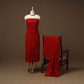 Merino wool hand embroidery 3pc unstitched dress material