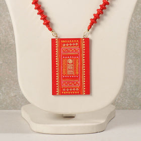  Miniature Hand-painted Wooden Necklace With Beads Online at iTokri.com