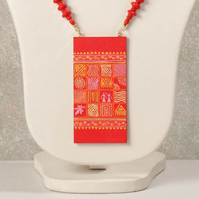  Miniature Hand-painted Wooden Necklace With Beads 