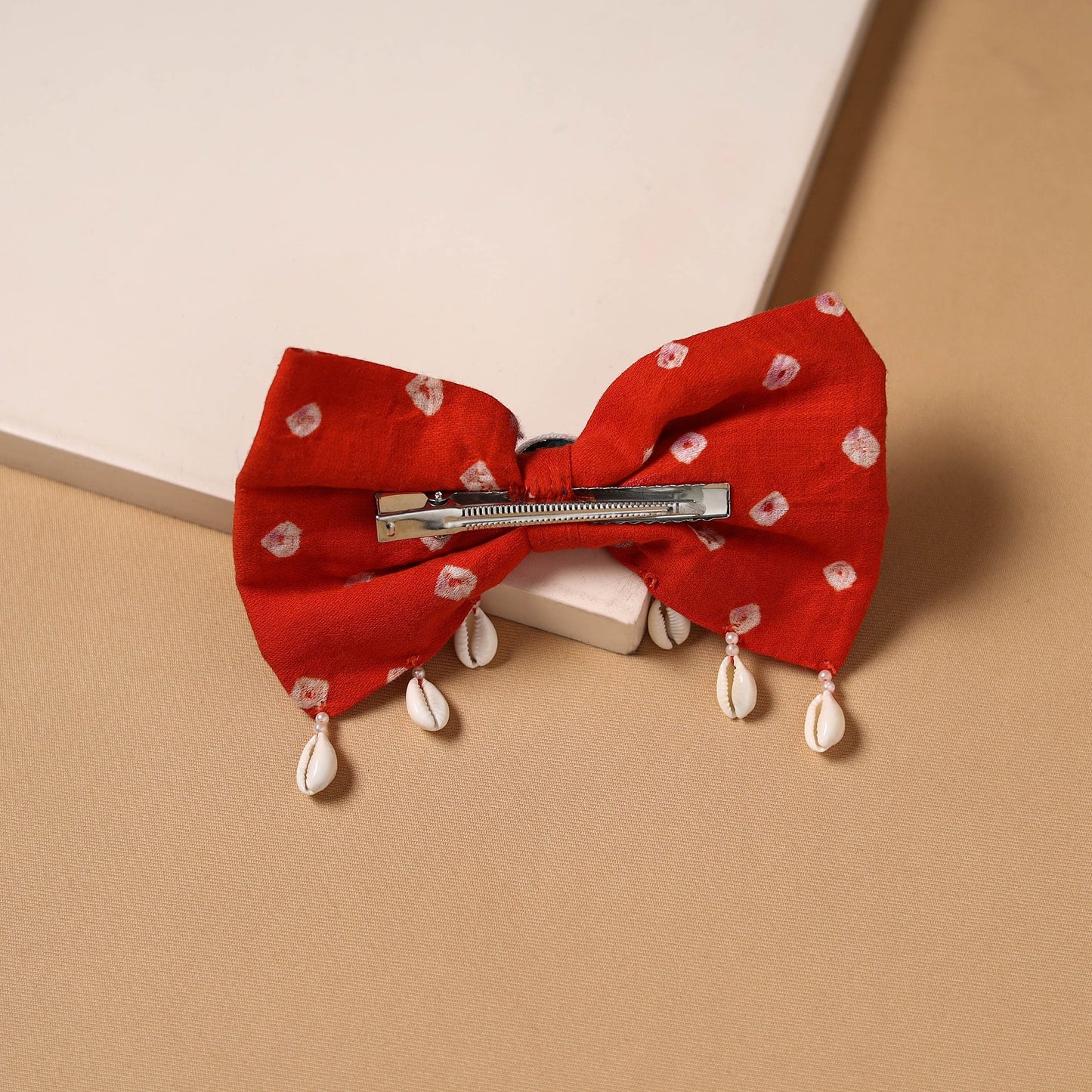 Mirror shell work women’s bow hair clip 15 - handcrafted