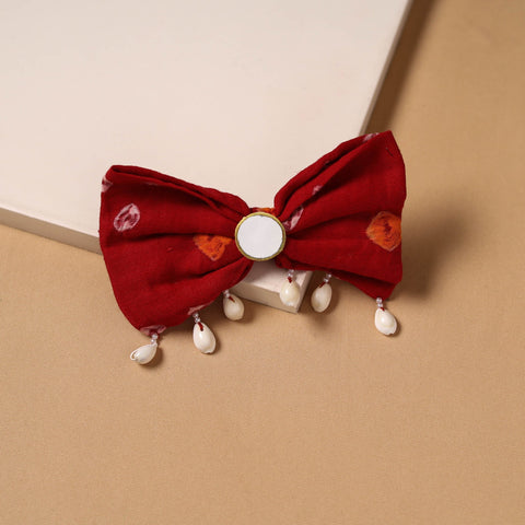 Mirror shell work women’s bow hair clip 19 - handcrafted