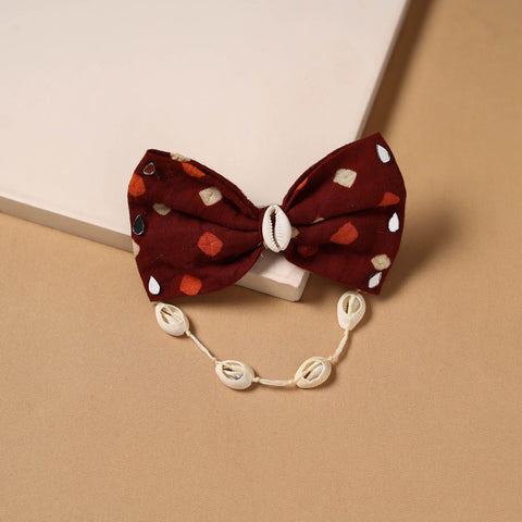 Mirror shell work women’s bow hair clip 29 - handcrafted