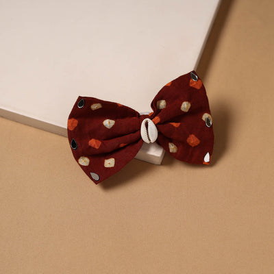 Mirror shell work women’s bow hair clip 40 - handcrafted