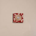 Red - mirror work handmade fabart jute magnet 06