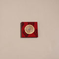 Mirror work handmade fabart jute magnet 34 - handcrafted