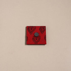 Mirror work handmade fabart jute magnet 34 - handcrafted
