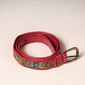  Mirror Work Kutch Embroidery Pure Leather Belt 